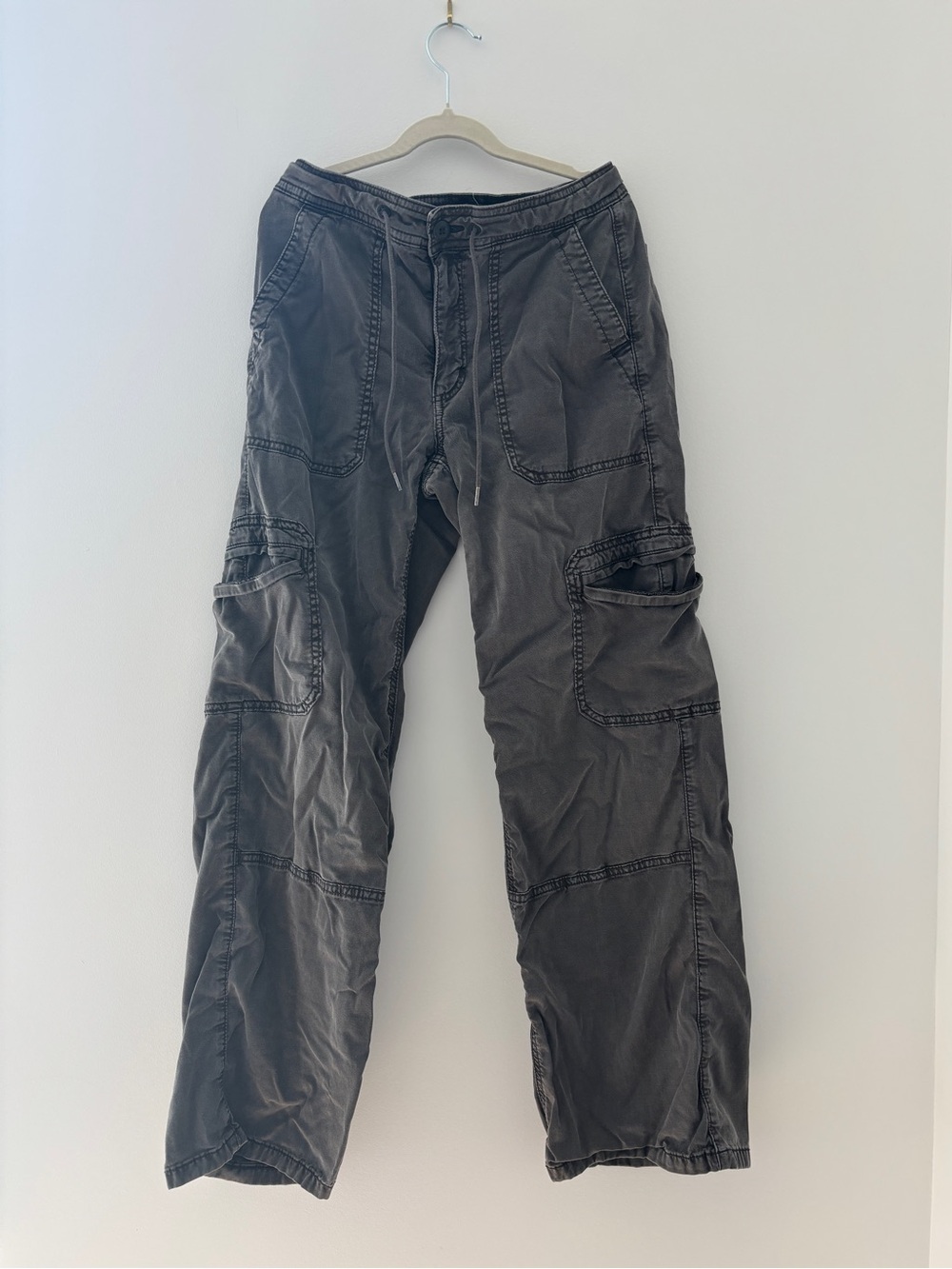 American Eagle Outfitters Men's Charcoal Cargo Pants